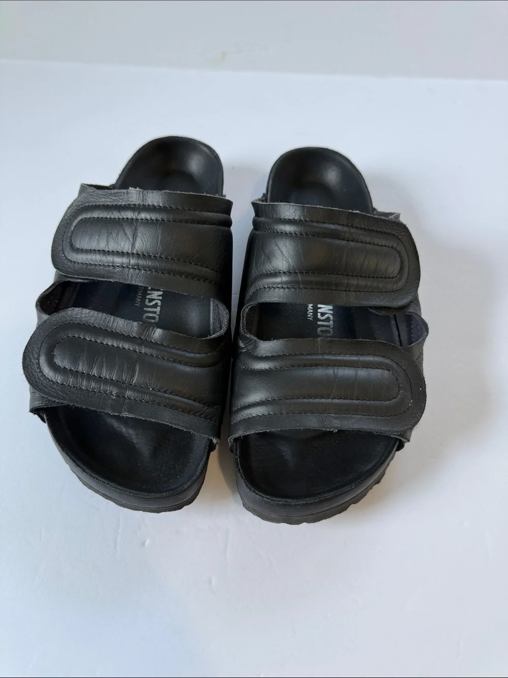 Birkenstock Black Men's Dual-Strap Slide Sandals